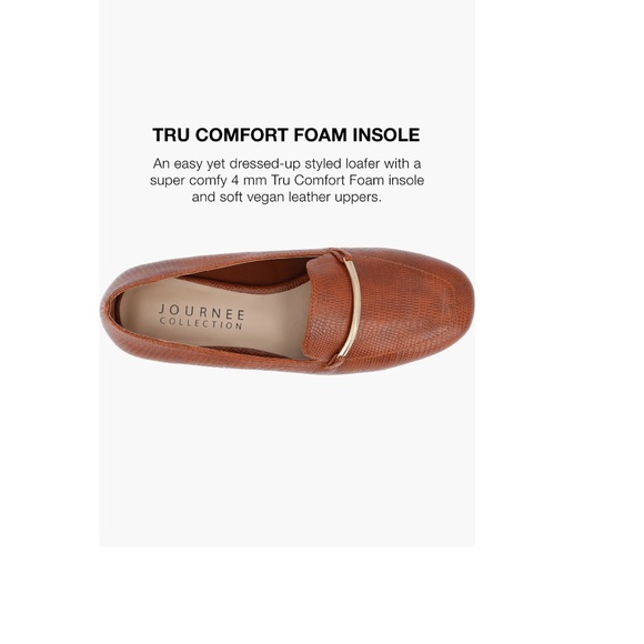 Journee Collection Tru Comfort Foam Wrenn Flats Tan Women’s Size 9 Vegan Leather - Picture 10 of 13